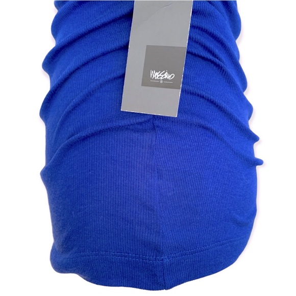 Mossimo | Modal Cotton Short Sleeve Rib Turtleneck Top Royal Blue Size XS - Picture 8 of 12